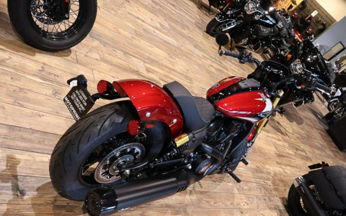 2025 Indian Motorcycle® 101 Scout® Sunset Red Metallic with Graphics