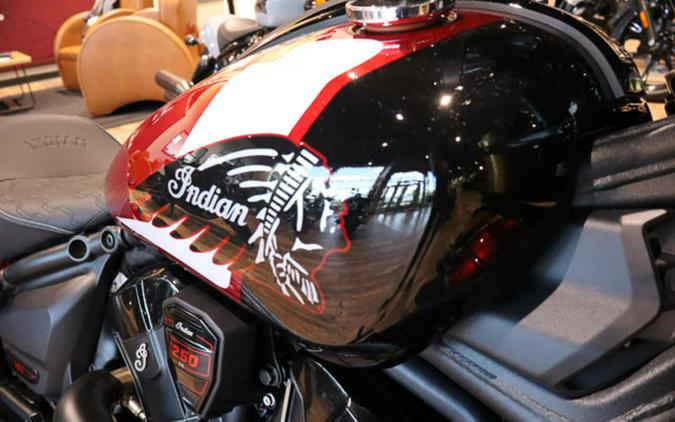 2025 Indian Motorcycle® 101 Scout® Sunset Red Metallic with Graphics