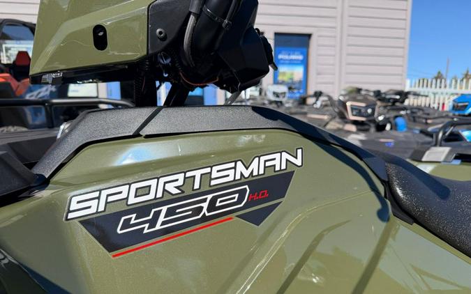 2025 Polaris SPORTSMAN 450 H.O. SAGE GREEN EPS with PLOW