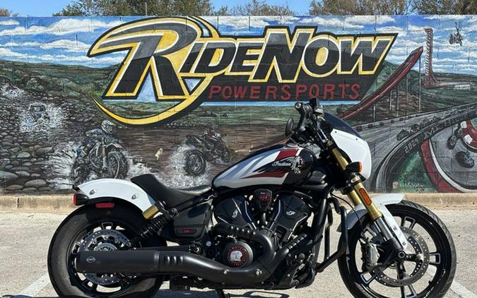 2025 Indian 101 Scout Ghost White Metallic With Graphics
