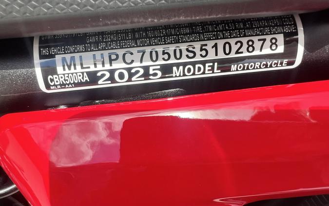 2025 Honda CBR500R
