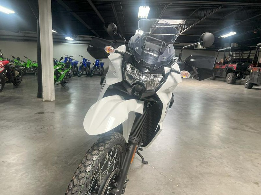 2025 Kawasaki KLR®650 S Pearl Crystal White/Metallic Carbon Gray