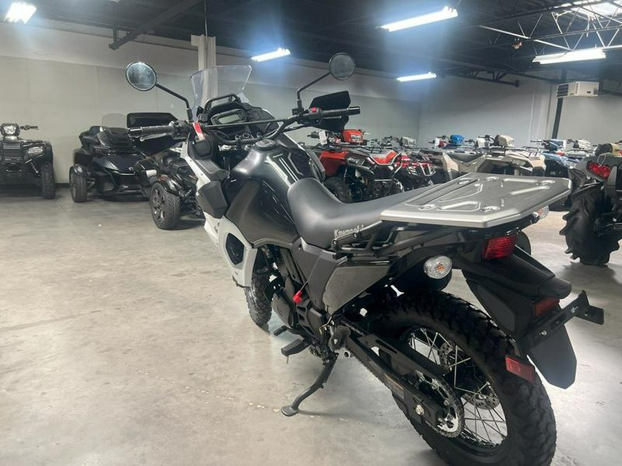 2025 Kawasaki KLR®650 S Pearl Crystal White/Metallic Carbon Gray