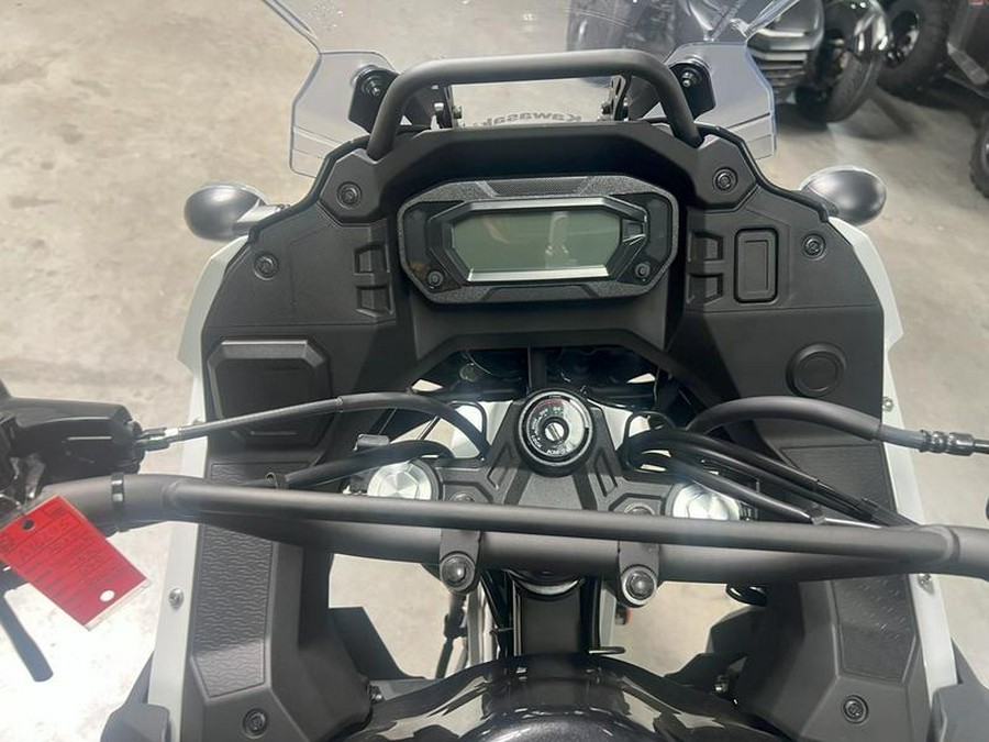 2025 Kawasaki KLR®650 S Pearl Crystal White/Metallic Carbon Gray