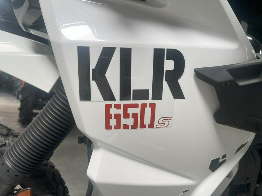 2025 Kawasaki KLR®650 S Pearl Crystal White/Metallic Carbon Gray