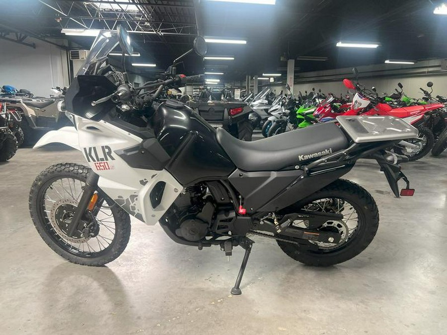 2025 Kawasaki KLR®650 S Pearl Crystal White/Metallic Carbon Gray