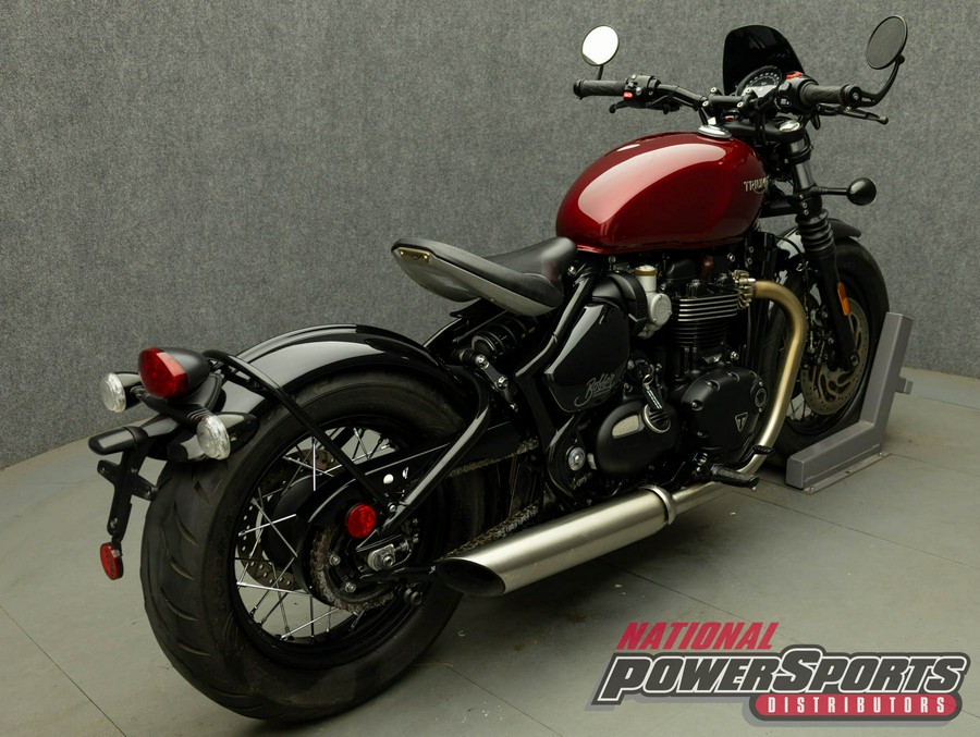 2022 TRIUMPH BONNEVILLE BOBBER W/ABS