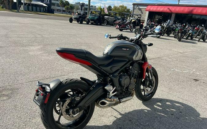 2022 Triumph Trident 660 Matt Jet Black and Silver Ice 660