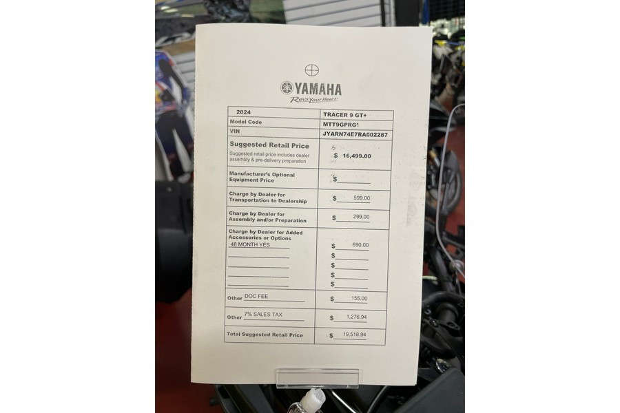 2024 Yamaha TRACER 9 GT+