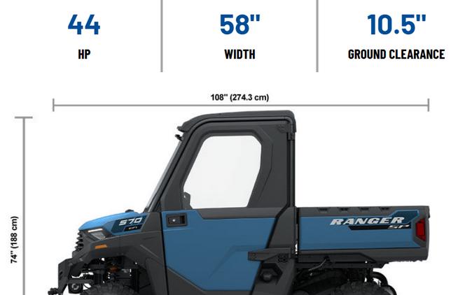 2026 Polaris RANGER SP 570 NORTHSTAR EDITION PREMIUM ZENITH BLUE with PLOW