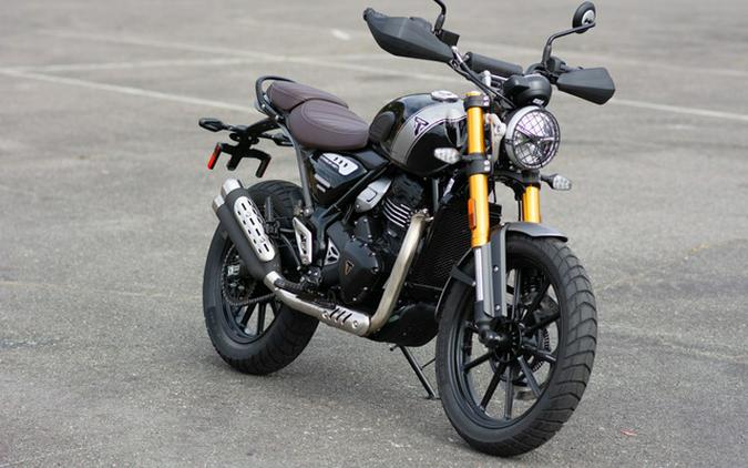2025 Triumph Scrambler 400 X Phantom Black Silver Ice