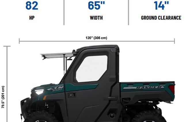 2026 Polaris RANGER XP 1000 NORTHSTAR PREMIUM LABYRINTH BLUE with PLOW