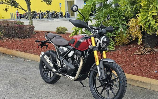 2024 Triumph Scrambler 400 X Carnival Red / Phantom Black