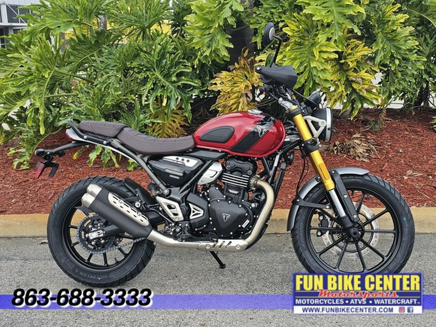 2024 Triumph Scrambler 400 X Carnival Red / Phantom Black