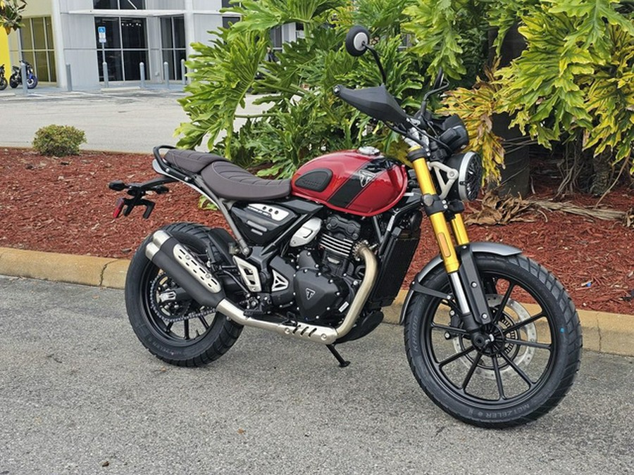 2024 Triumph Scrambler 400 X Carnival Red / Phantom Black