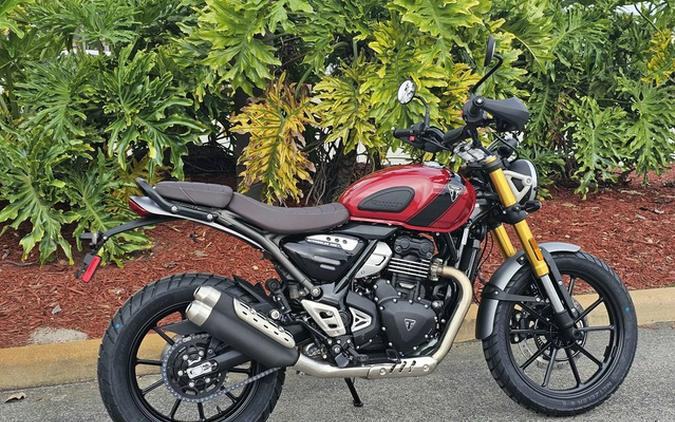 2024 Triumph Scrambler 400 X Carnival Red / Phantom Black