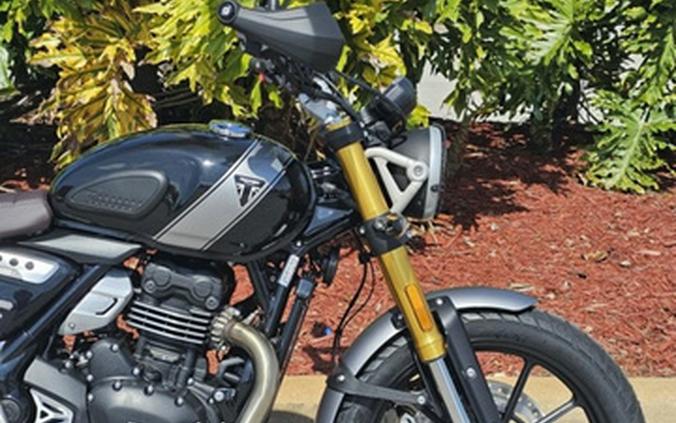 2024 Triumph Scrambler 400 X Phantom Black / Silver Ice