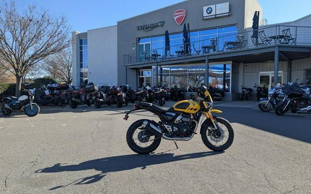 2025 Triumph Scrambler 400 XC Racing Yellow