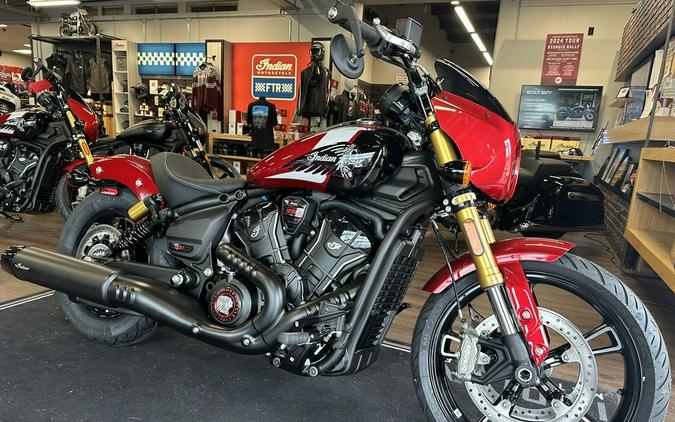 2025 Indian Motorcycle® 101 Scout® Sunset Red Metallic with Graphics