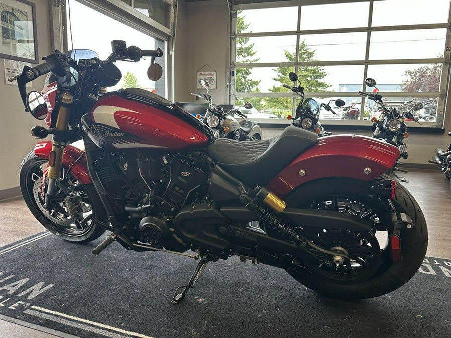 2025 Indian Motorcycle® 101 Scout® Sunset Red Metallic with Graphics