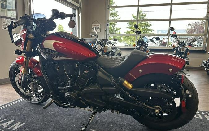 2025 Indian Motorcycle® 101 Scout® Sunset Red Metallic with Graphics