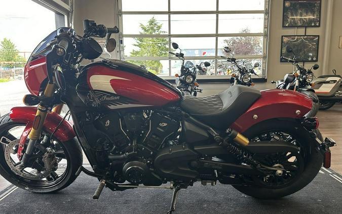 2025 Indian Motorcycle® 101 Scout® Sunset Red Metallic with Graphics