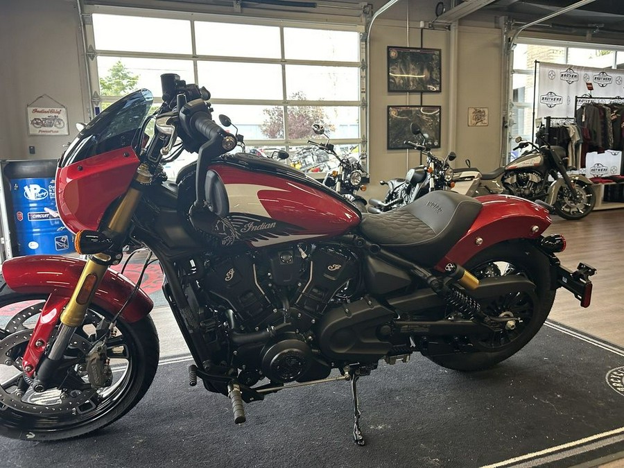 2025 Indian Motorcycle® 101 Scout® Sunset Red Metallic with Graphics