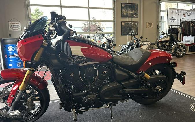 2025 Indian Motorcycle® 101 Scout® Sunset Red Metallic with Graphics