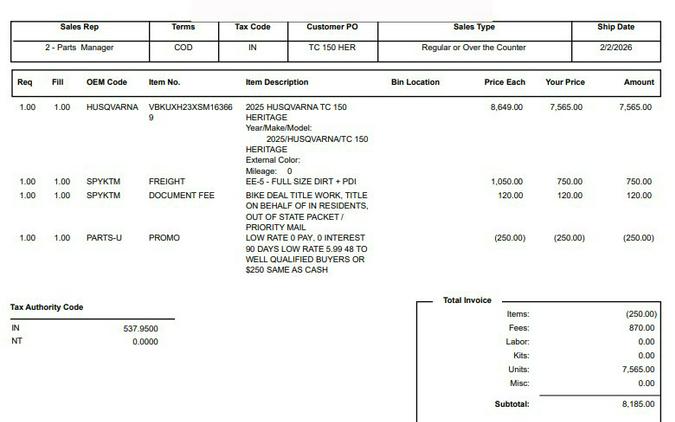 2025 Husqvarna Motorcycles TC 150 HERITAGE