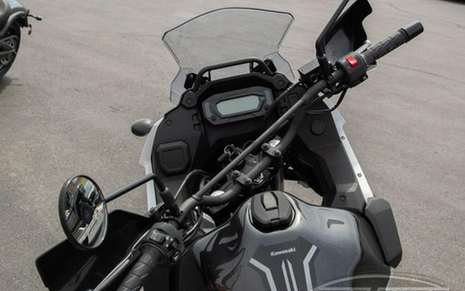 2025 Kawasaki KLR 650 S Pearl Crystal WhiteMetallic Carbon Gray