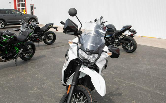 2025 Kawasaki KLR 650 S Pearl Crystal WhiteMetallic Carbon Gray