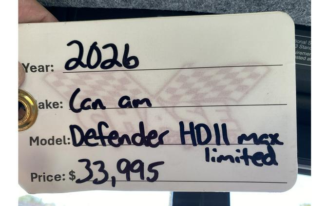 2026 Can-Am DEFENDER MAX LIMITED HD11