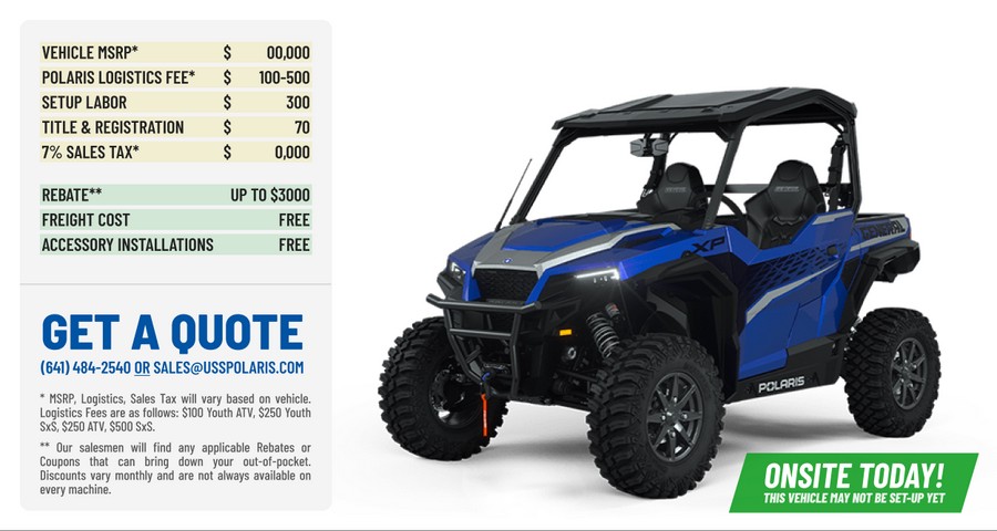 2024 Polaris Industries GENERAL® XP 1000 Premium Polaris Blue