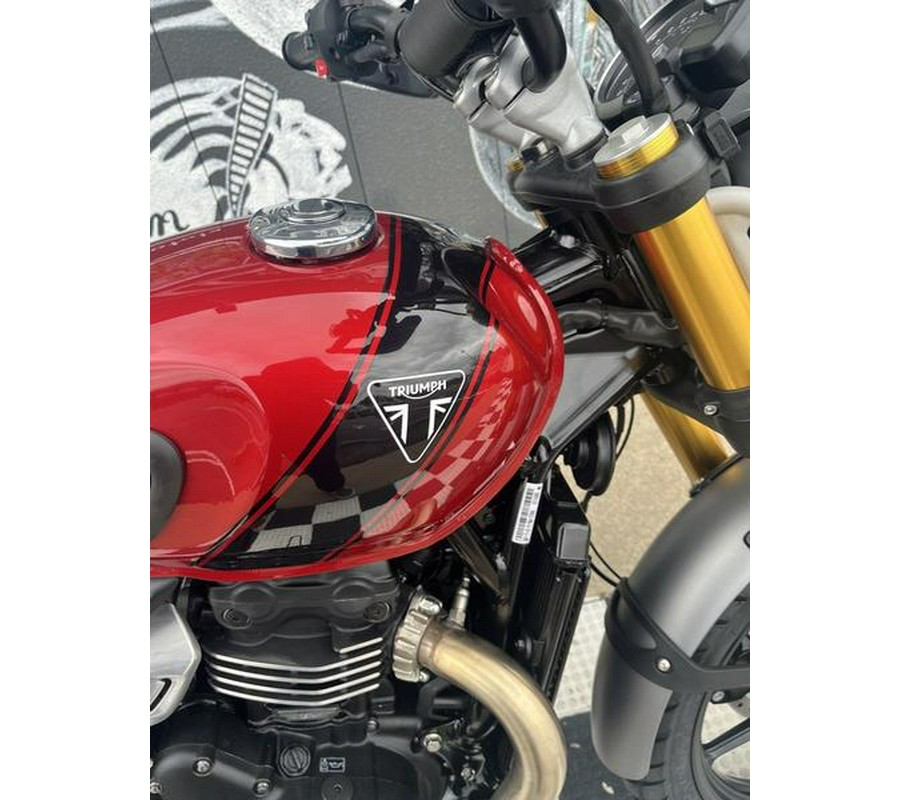 2025 Triumph Scrambler 400 X Carnival Red / Phantom Black