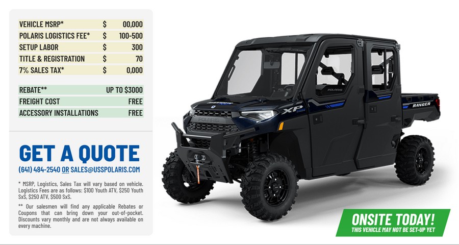 2024 Polaris Industries Ranger® Crew XP 1000 NorthStar Edition Premium Azure Crystal