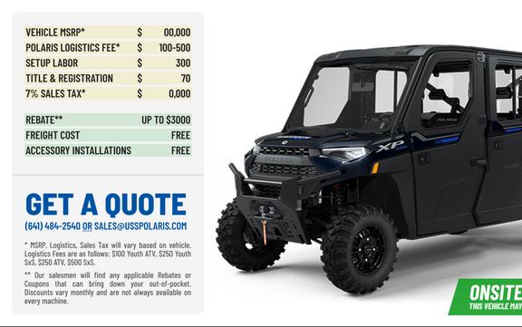 2024 Polaris Industries Ranger® Crew XP 1000 NorthStar Edition Premium Azure Crystal