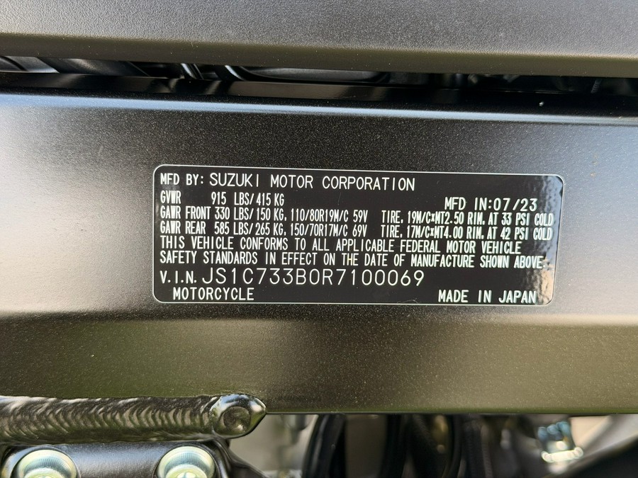 2024 Suzuki Motor of America Inc. V-Strom 650XT