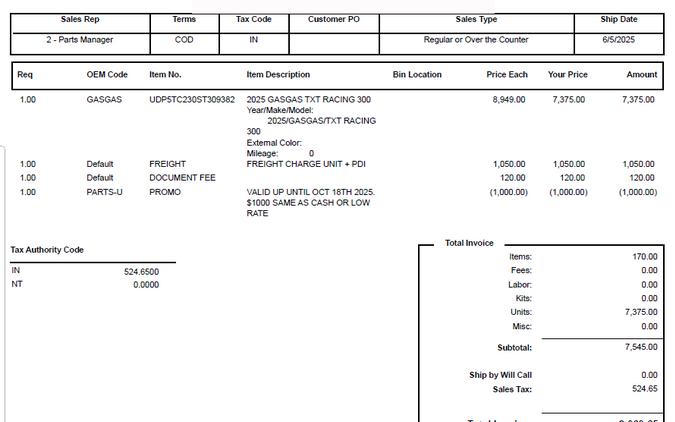 2025 GASGAS TXT RACING 300