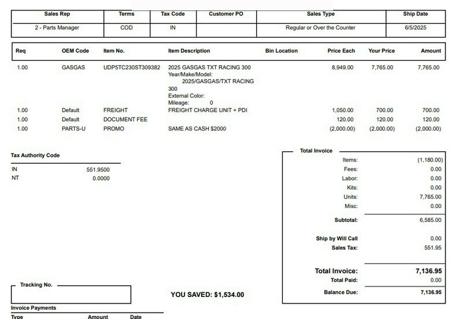2025 GASGAS TXT RACING 300