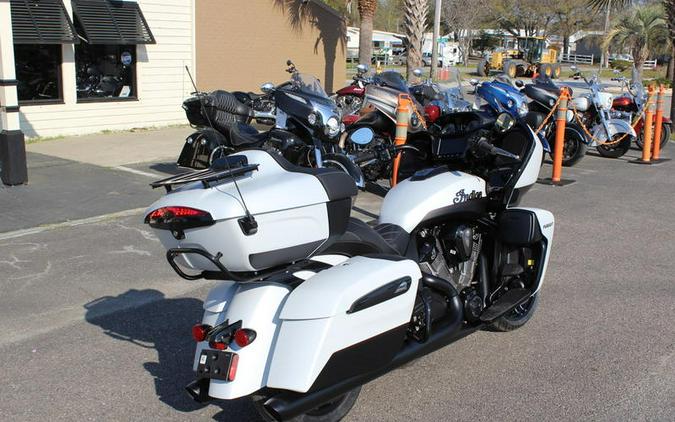 2024 Indian Motorcycle® Pursuit® Dark Horse® w/PowerBand Audio Pkg Icon Ghost White Metallic Smoke