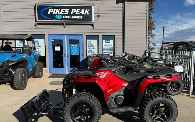 2026 Polaris SPORTSMAN 570 TRAIL SUNSET RED with PLOW
