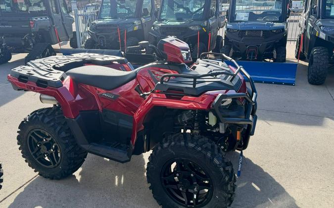 2026 Polaris SPORTSMAN 570 TRAIL SUNSET RED with PLOW