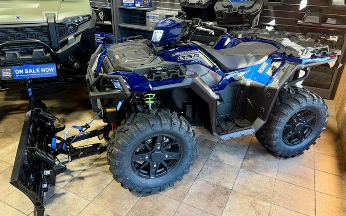 2026 Polaris SPORTSMAN 850 TRAIL SPRINGFIELD BLUE with PLOW