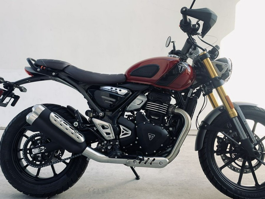 2024 Triumph Scrambler 400 X Carnival Red / Phantom Black