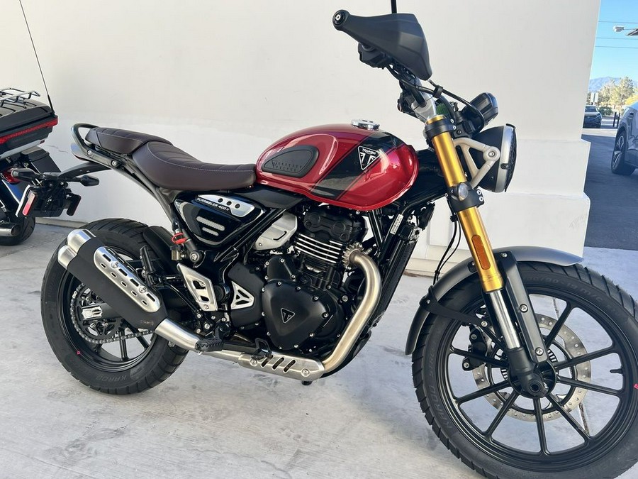 2024 Triumph Scrambler 400 X Carnival Red / Phantom Black