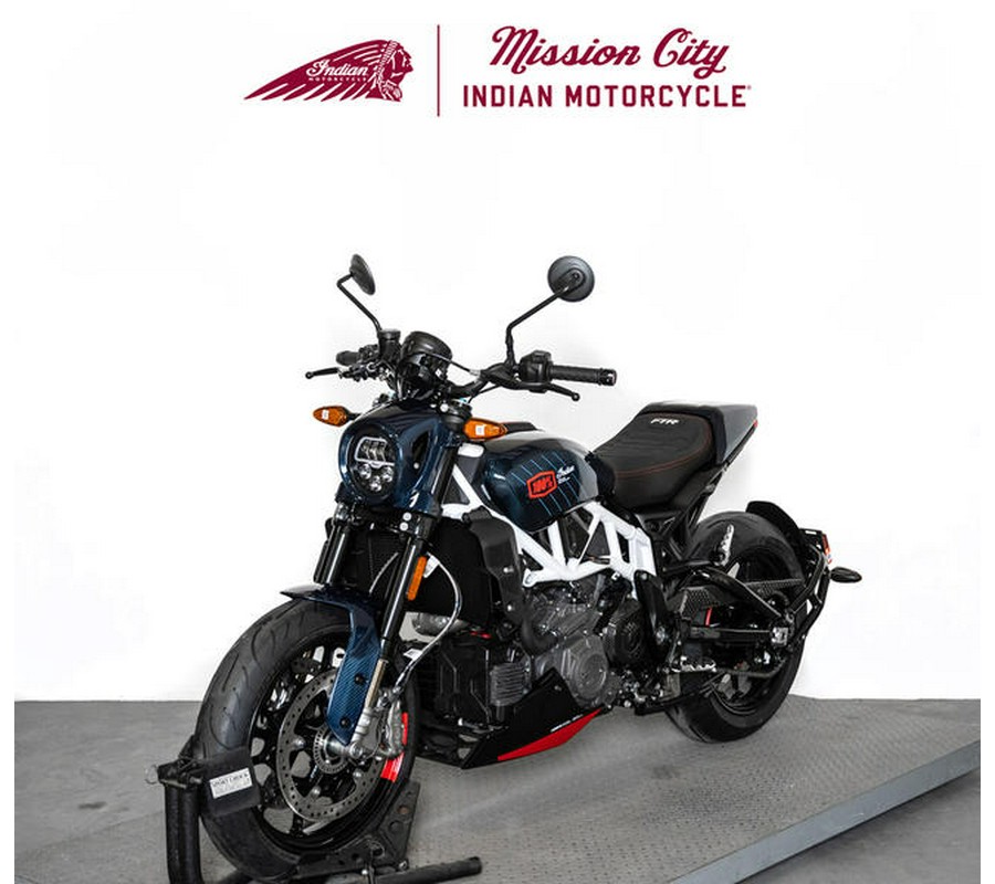 2024 Indian Motorcycle® FTR x 100% R Carbon Blue Candy Carbon