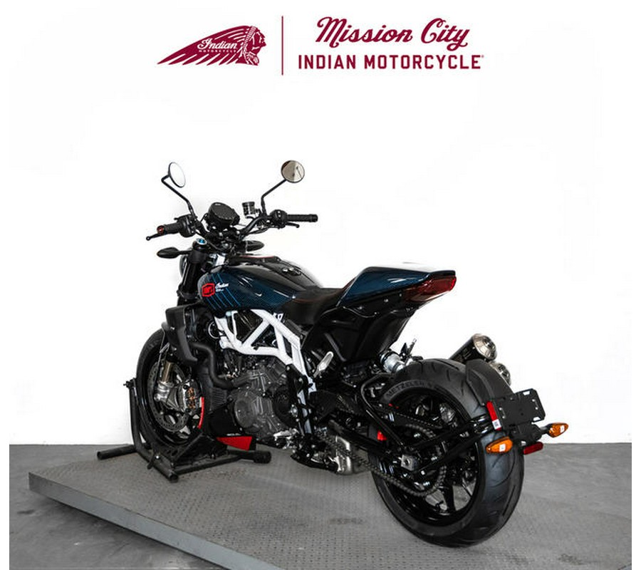 2024 Indian Motorcycle® FTR x 100% R Carbon Blue Candy Carbon