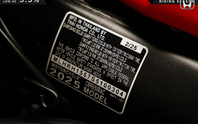 2025 Honda CBR650RR