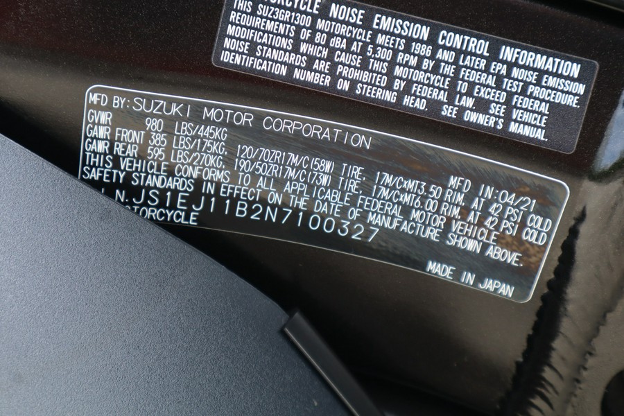 2022 Suzuki Motor of America Inc. Hayabusa