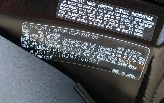 2022 Suzuki Motor of America Inc. Hayabusa